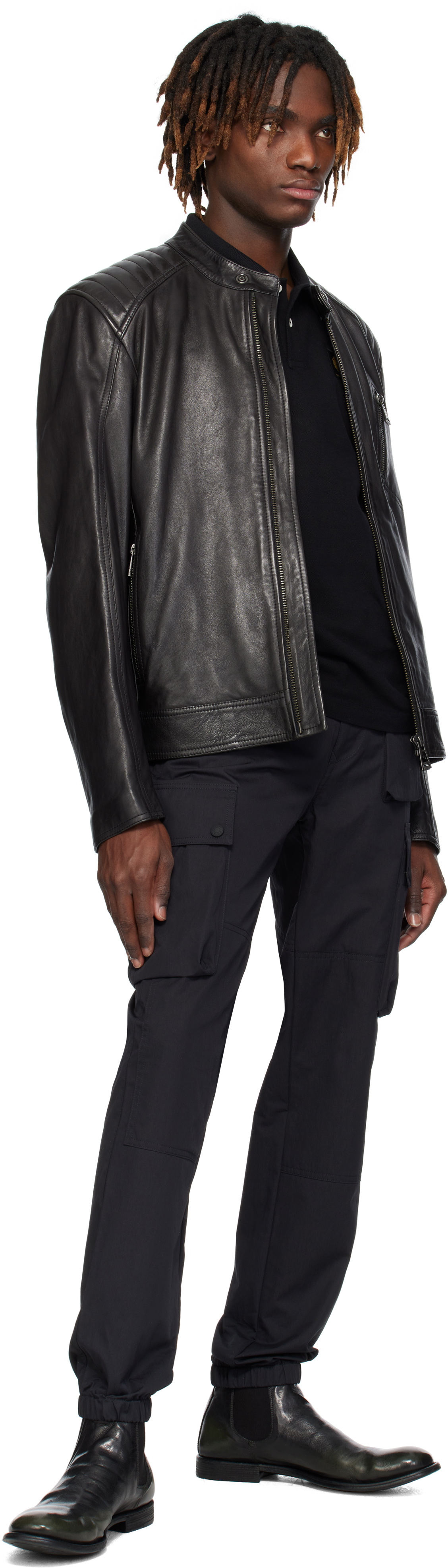 Belstaff Black V Racer Leather Jacket