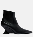 The Attico Cheope leather ankle boots