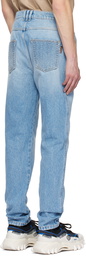 Balmain Blue Monogram Jeans