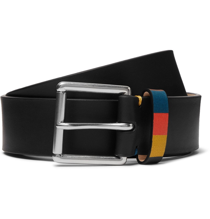 Photo: Paul Smith - 3.5cm Black Leather Belt - Black