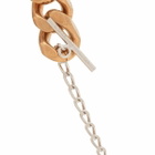 Dries Van Noten Men's Split Chain Necklace in Old Brass 
