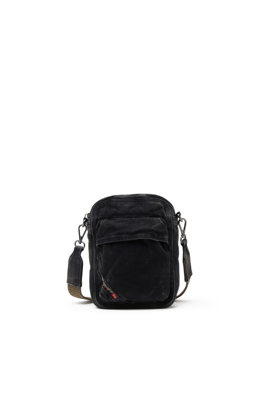Photo: Diesel Crossbody bag in washed denim - Crossbody Bags Mens in Black