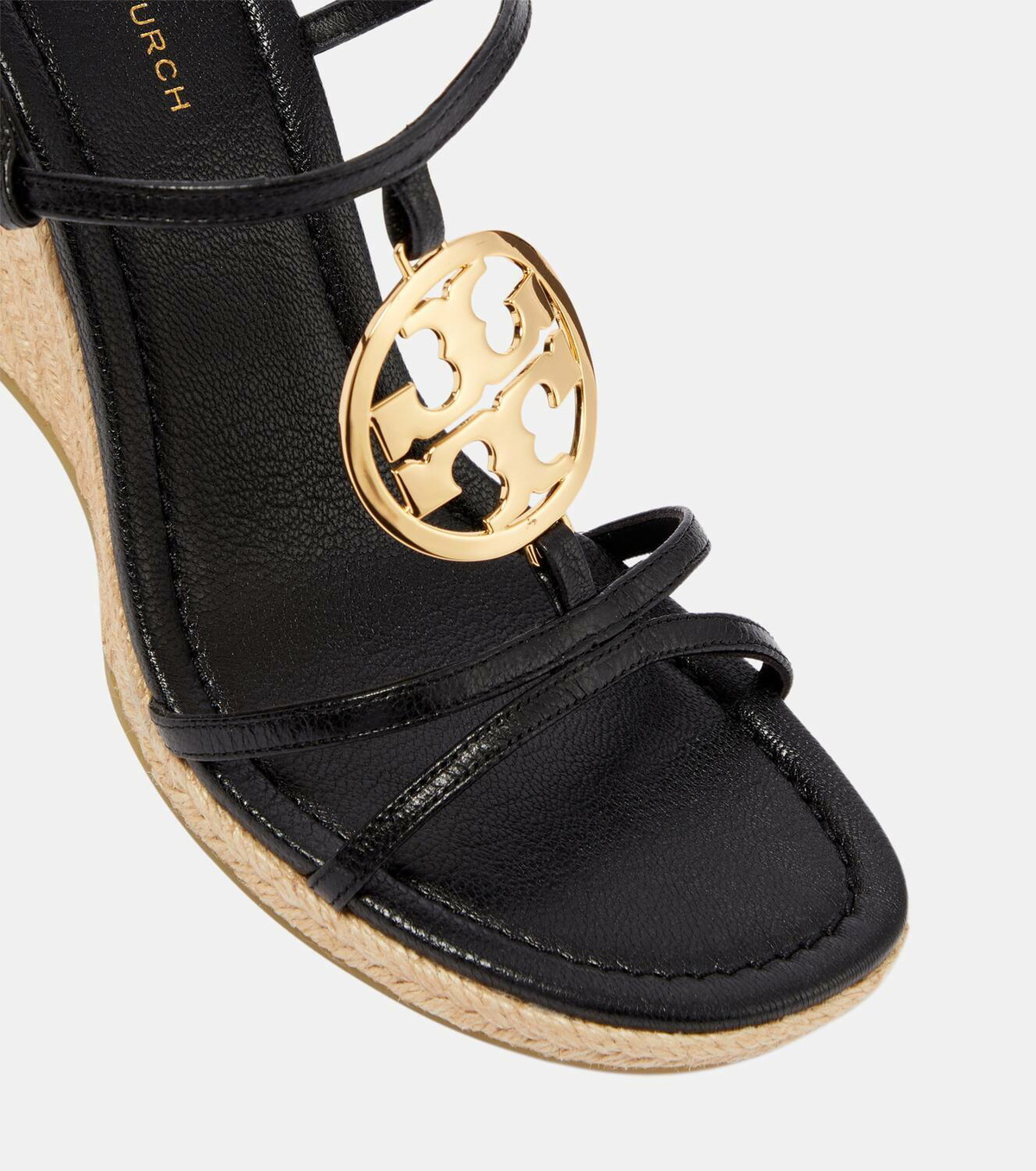 Tory Burch★Capri Miller レザー ウェッジサンダル ロゴ付き Tory Burch 85mm Capri Miller Espadrille Wedges | Shopbop