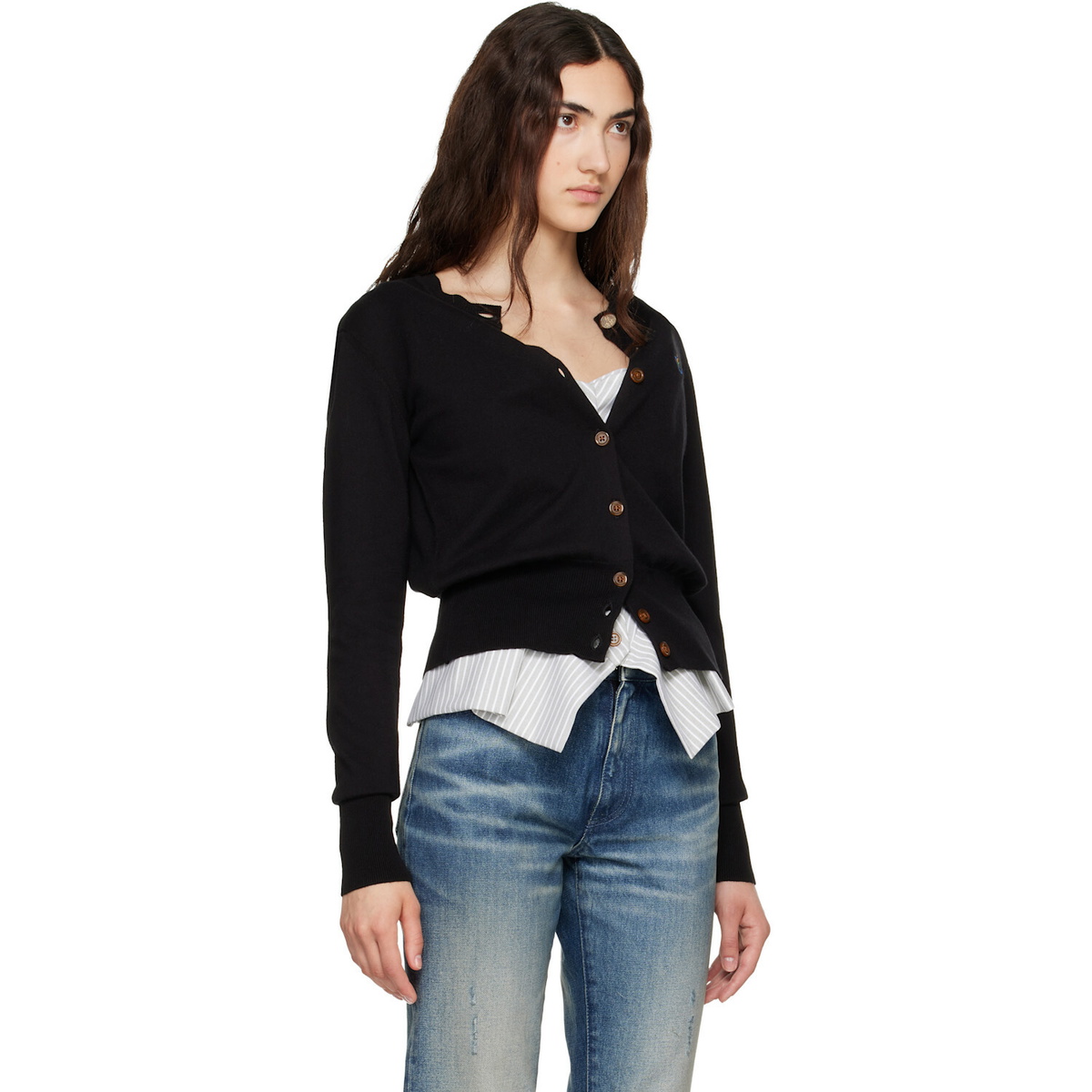 Vivienne Westwood Black Bea Cropped Cardigan