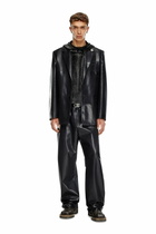 Diesel Pinstripe blazer with coated front - Jackets Mens in Black