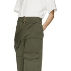 JW Anderson Khaki Fold Front Utility Trousers