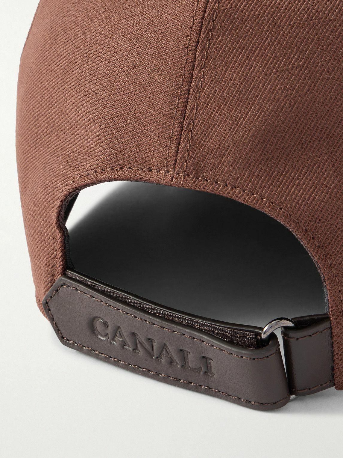 Canali - Wool and Linen-Blend Twill Baseball Cap - Brown