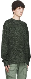 OAMC Green & Black Mouliné Whistler Sweater