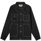 Taikan Men's Contrast Stitch Work Jacket in Black