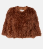 Yves Salomon Cropped feather jacket