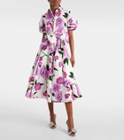 Erdem Floral cotton midi shirt dress