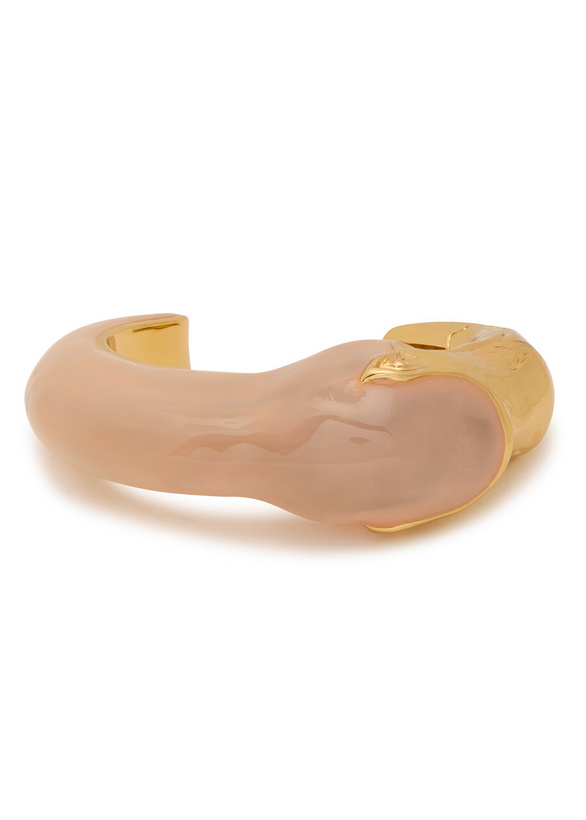 Photo: Chloe The Chloé Tropicus Resin and Brass Cuff - Gold - One Size