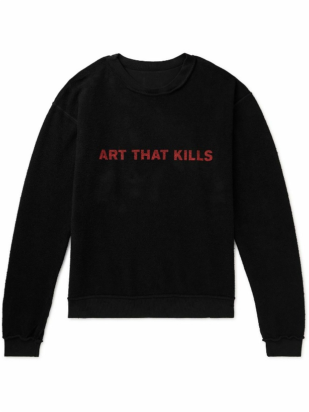 Photo: Gallery Dept. - Art That Kills Reversible Printed Cotton-Jersey Sweater - Black