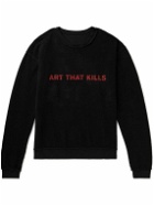 Gallery Dept. - Art That Kills Reversible Printed Cotton-Jersey Sweater - Black
