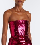 Alex Perry Sequined bustier dress