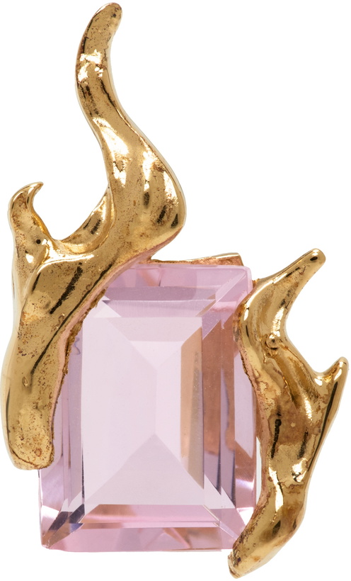 Photo: Alan Crocetti Gold Pink Flare Earring