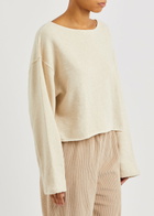American Vintage Itony Cotton-blend Sweatshirt Cream