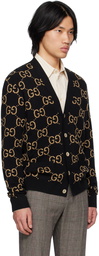 Gucci Black GG Rhombi Cardigan