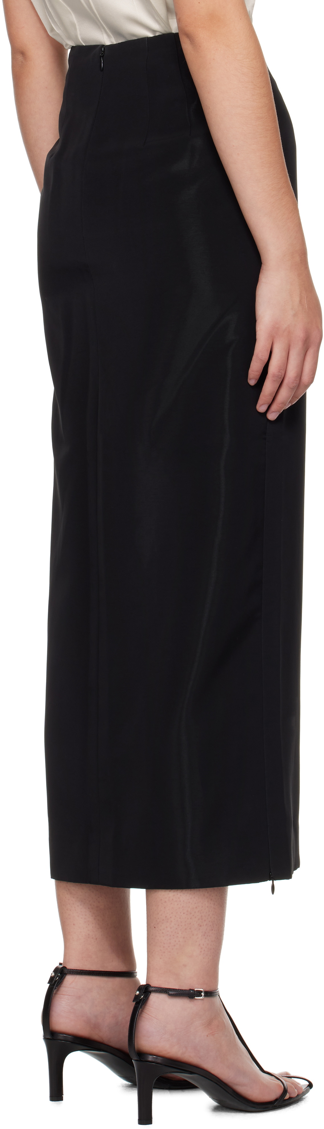 GIA STUDIOS Black Aodai Maxi Skirt