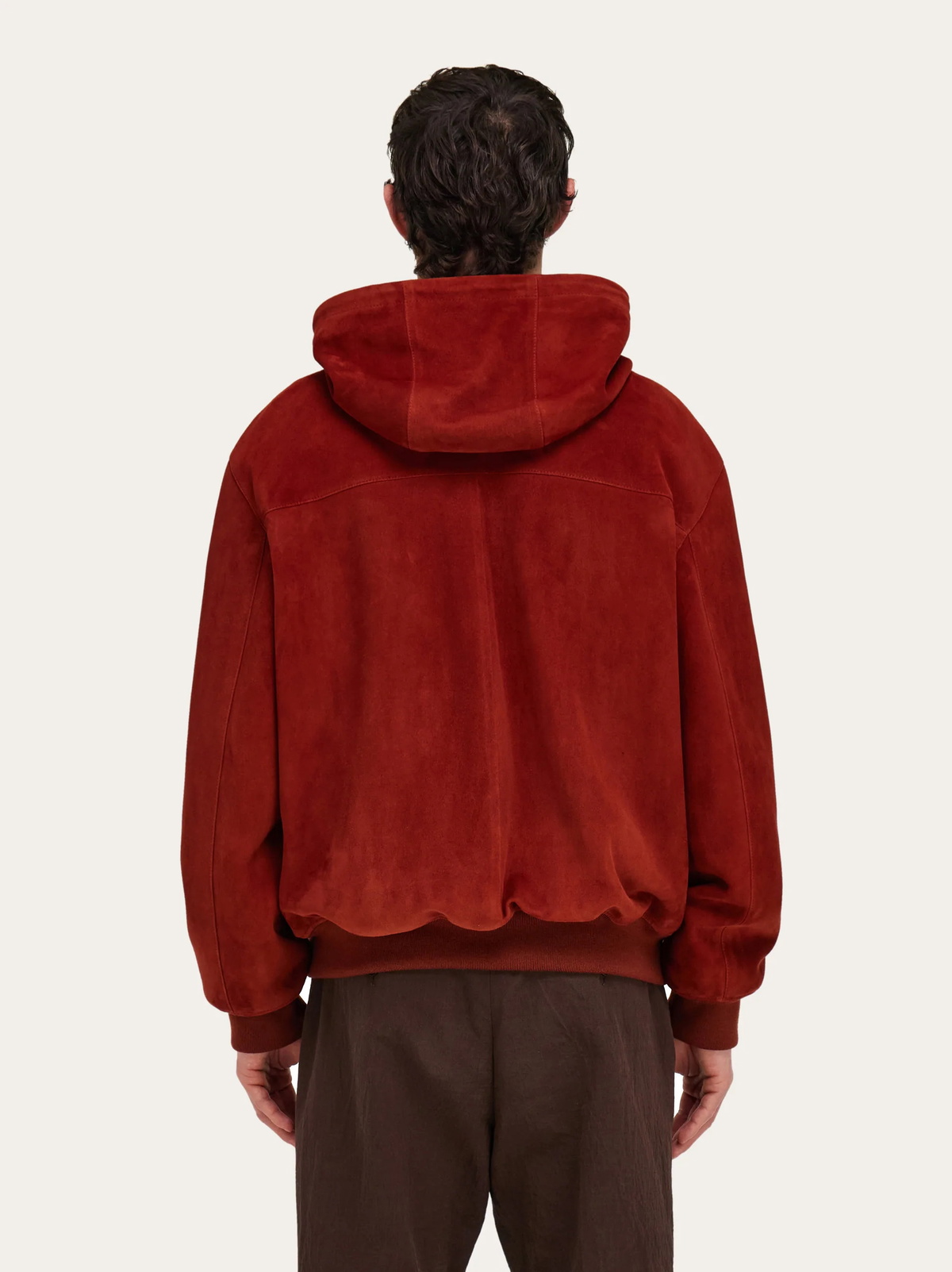 Ferragamo Mens Suede blouson in Red