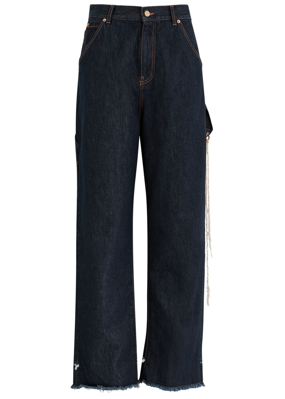 Darkpark Iris Paperbag Wide-leg Jeans Dark Blue DARKPARK