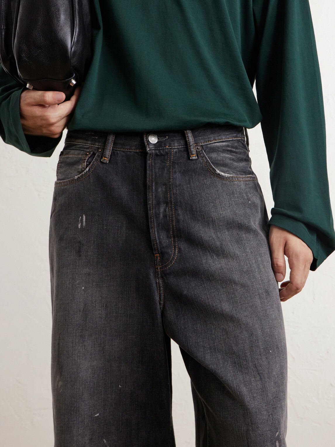 Acne Studios - Cotton Denim Shorts - Gray
