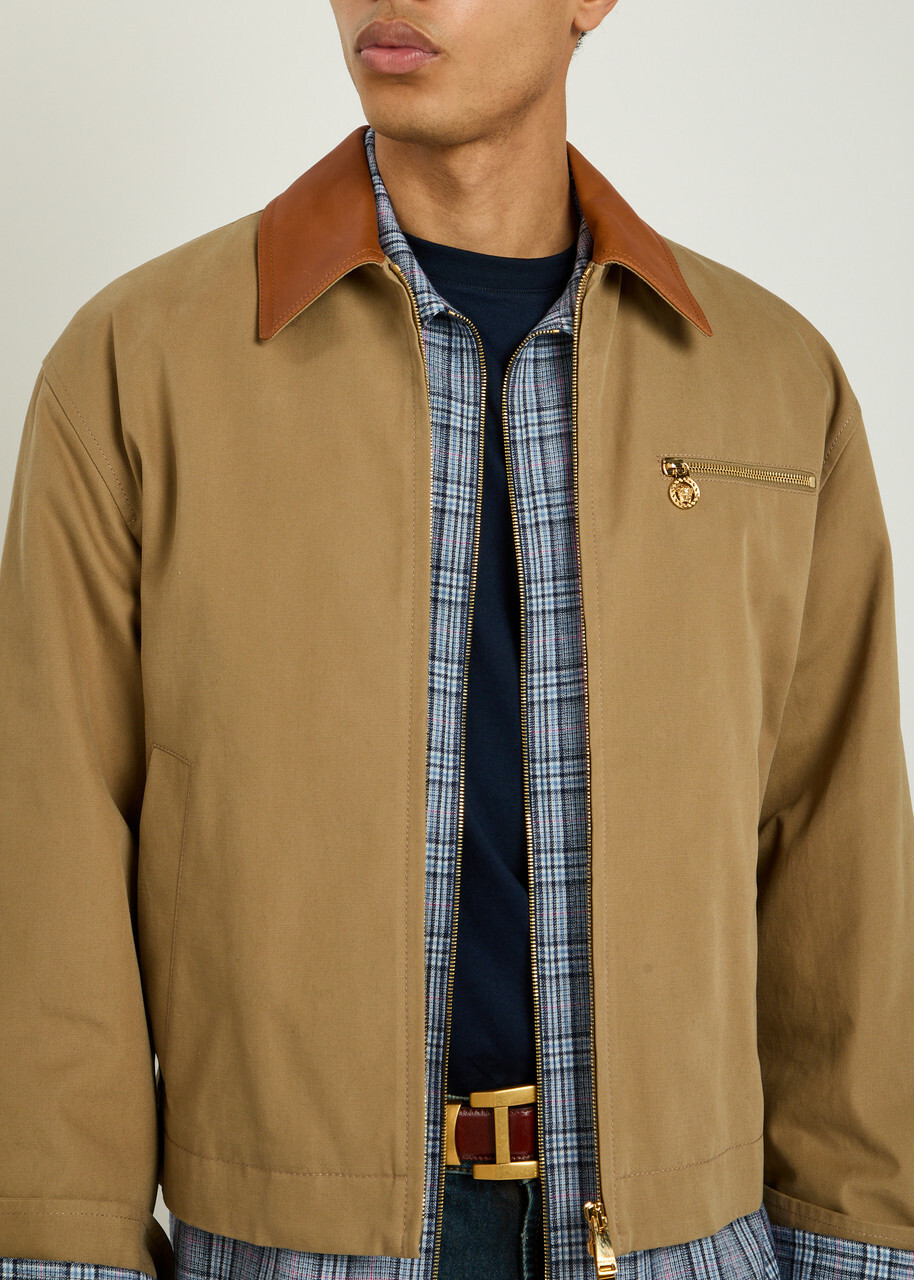 Versace Quilted Canvas Jacket Beige