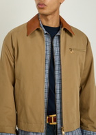 Versace Quilted Canvas Jacket Beige