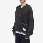 Maison MIHARA YASUHIRO Men's Brushed Knit Cardigan in Charcoal