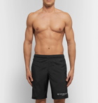 Givenchy - Slim-Fit Long-Length Logo-Print Swim Shorts - Men - Black