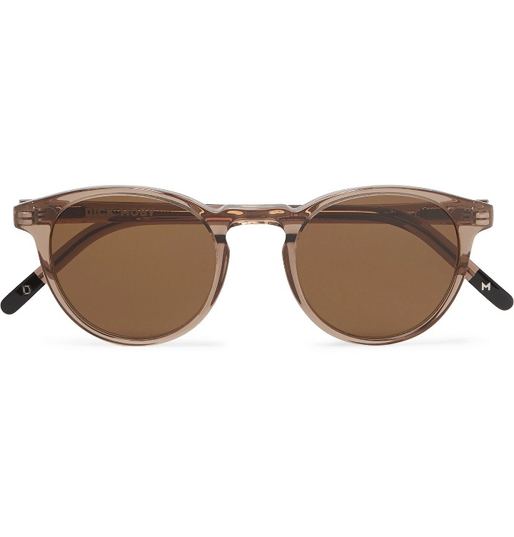 Photo: Dick Moby - Seattle Round-Frame Acetate Sunglasses - Brown