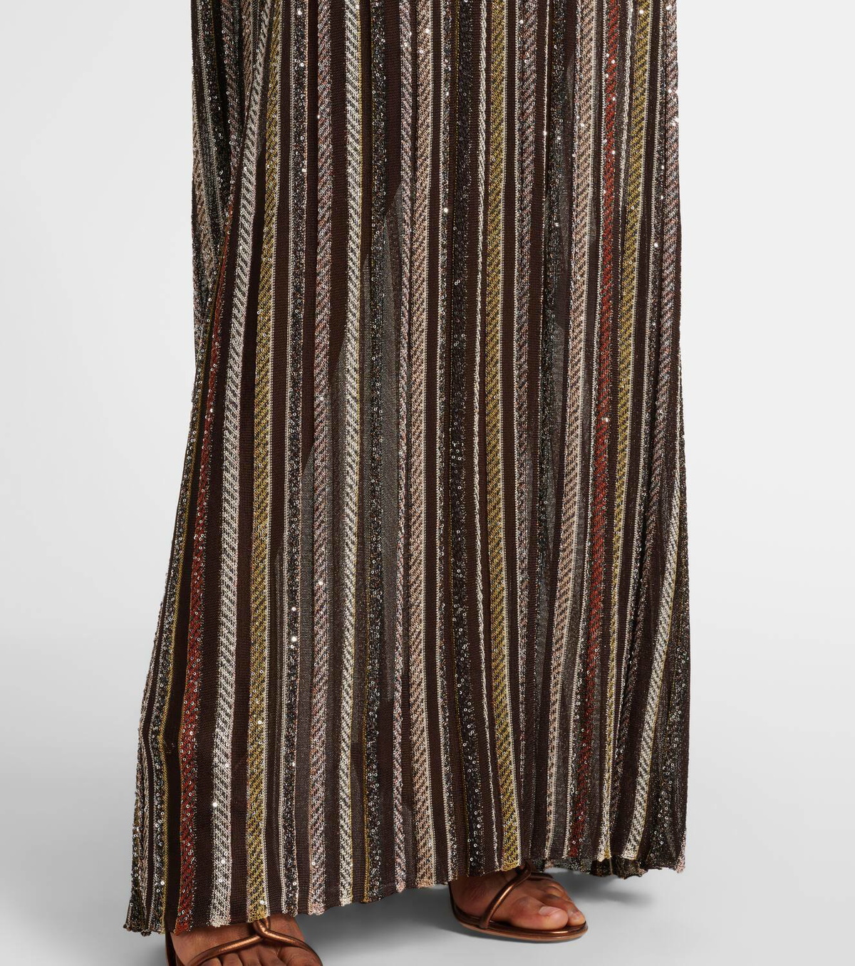 Missoni Striped sequined lam maxi dress Missoni