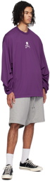 MASTERMIND WORLD Purple Oversized Long Sleeve T-Shirt