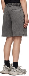 Feng Chen Wang Gray Tie Dyed Shorts