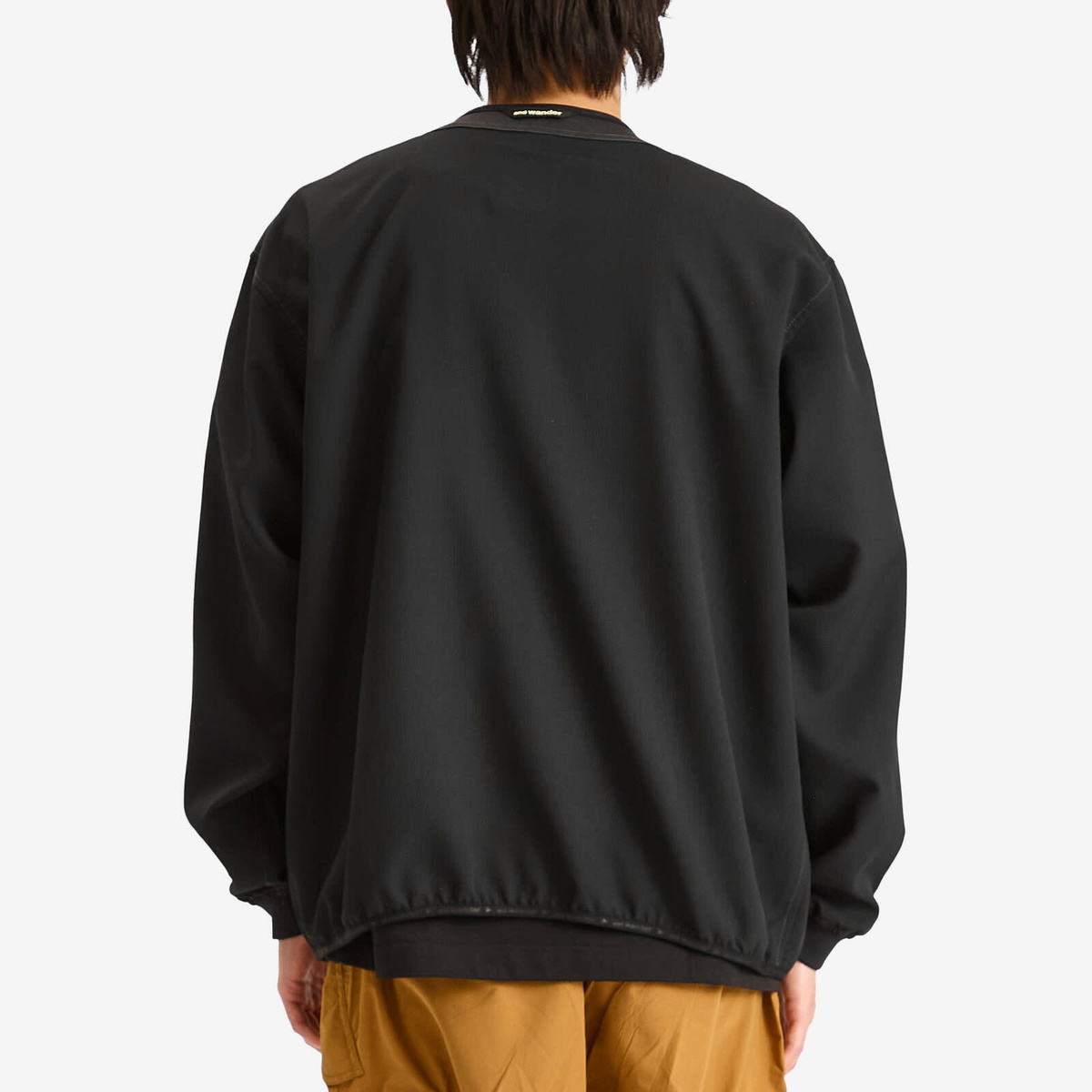 and wander Men's Vent Cardigan in Black