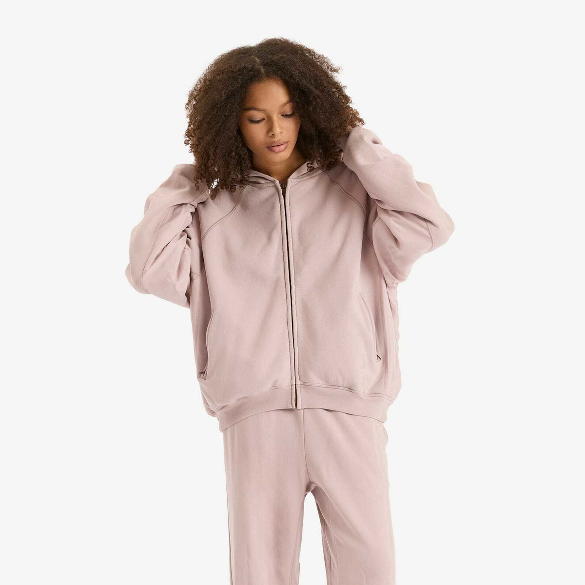 SKIMS Women's Zip Up Hoodie in Fawn SKIMS