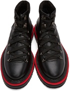 Isaia Black Hiker Lace-Up Boots