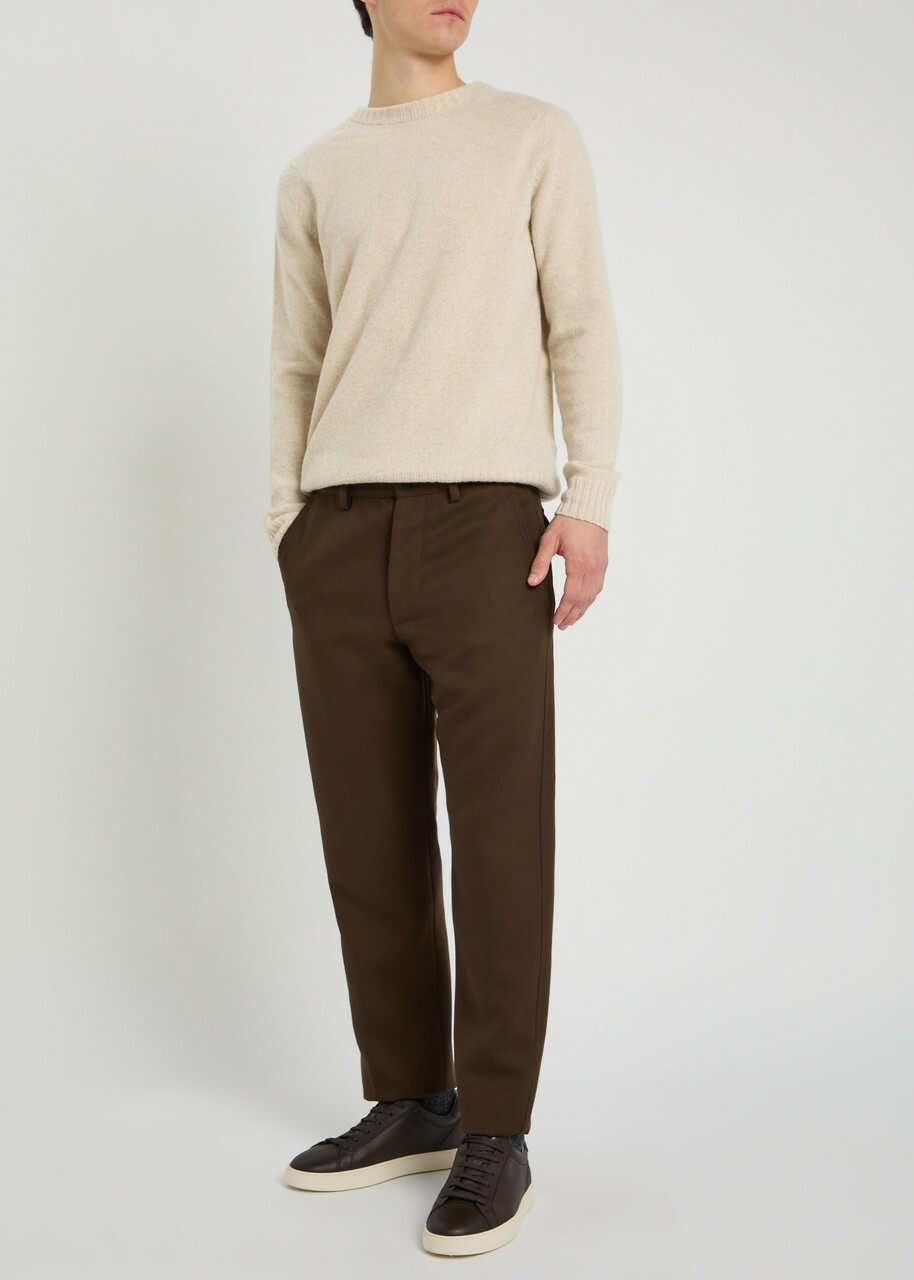 John Smedley Norfolk Cashmere and Wool-blend Jumper Beige