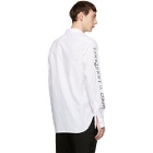 Ann Demeulemeester White Sleeve Print Shirt