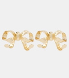 Self-Portrait Bow 18kt gold-plated earrings