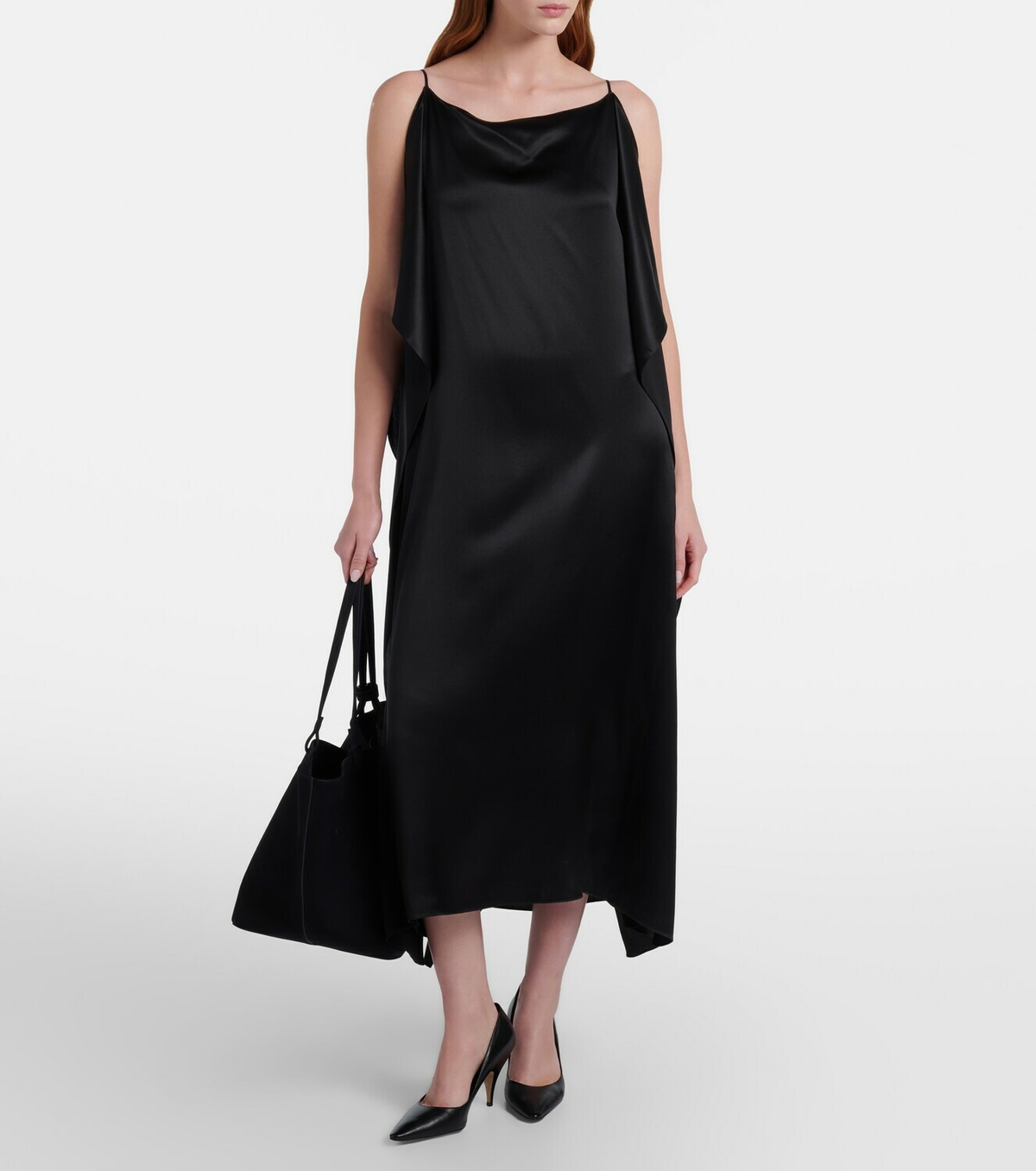 The Row Park Three suede tote bag