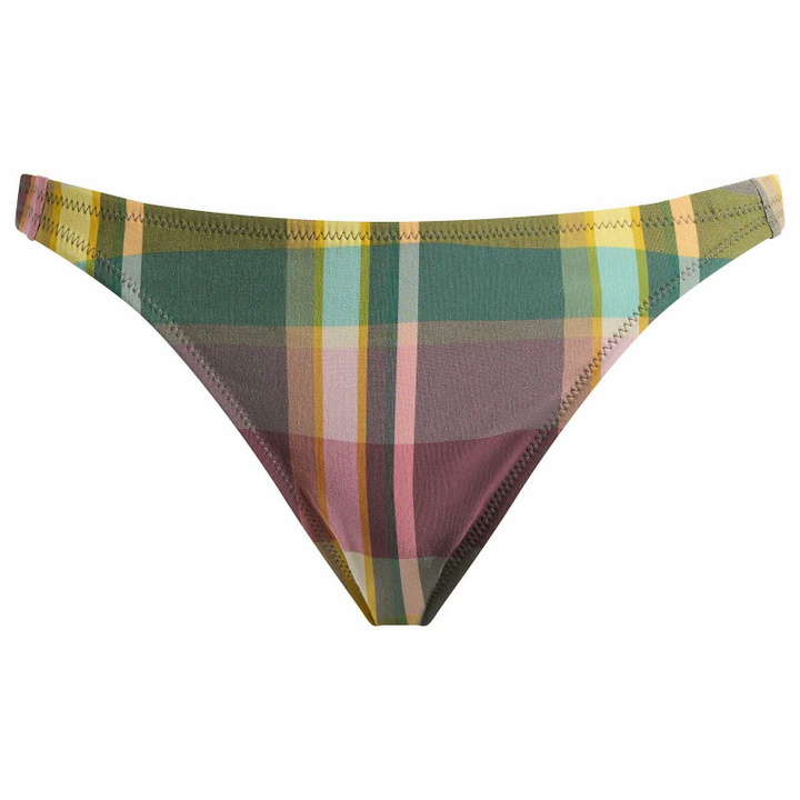 Photo: Fruity Booty Women's Check Bikini Bottom in Green