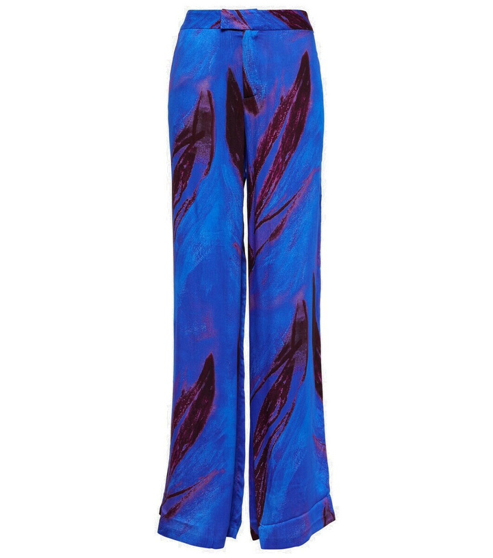 Photo: Louisa Ballou Printed wide-leg pants