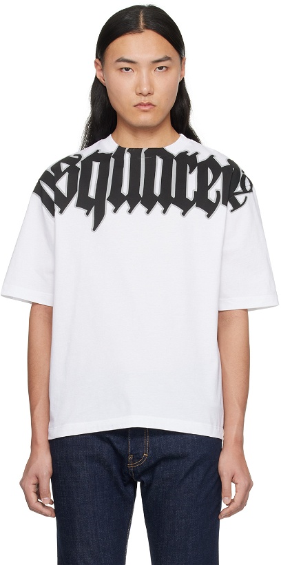 Photo: Dsquared2 White Gothic Cool Fit T-Shirt