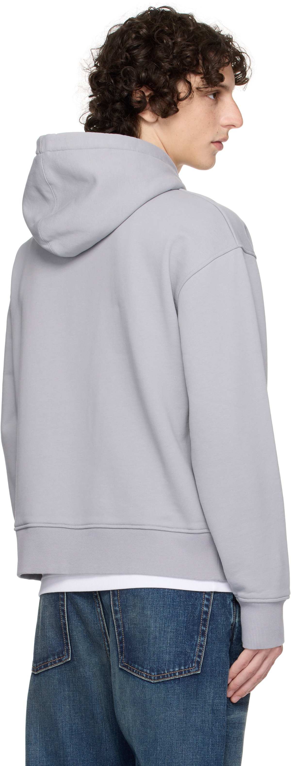 Jean Paul Gaultier SSENSE Exclusive Gray Cotton Printed Water Hoodie