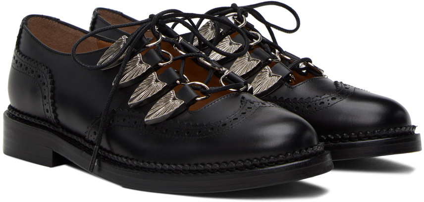 Toga Pulla Black Hard Oxfords