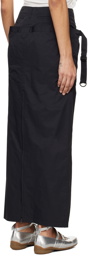 OPEN YY Black Layered Maxi Skirt