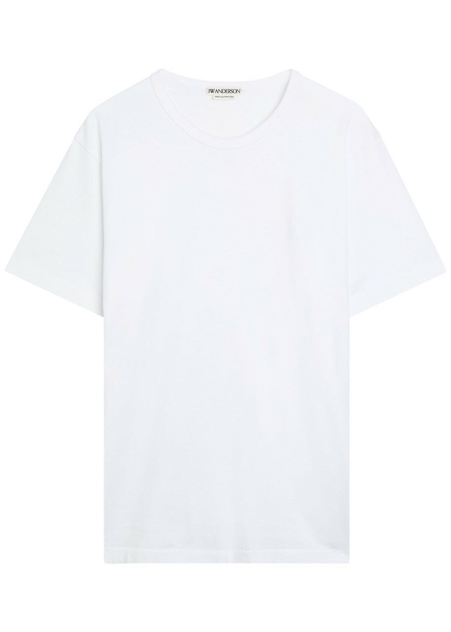 JW Anderson Logo-embroidered Cotton T-shirt White