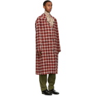 Gucci Red Wool Tweed Coat
