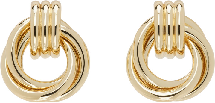 Photo: ANINE BING Gold Triple Knot Earrings